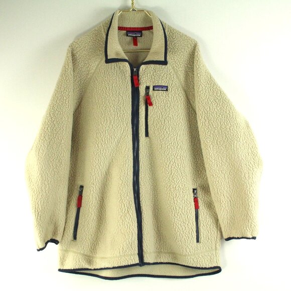 Patagonia Retro Pile Shearling Fleece El Cap Khaki Zip Up Jacket XXL 2XL - Picture 1 of 7
